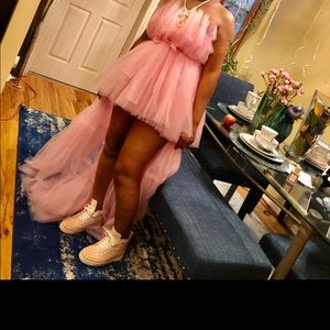 Pink high low Tulle dress